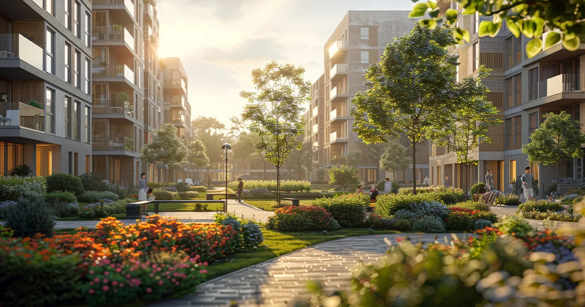 Curated visual reference: Luxury Sustainable Apartment Community Living And Community Spaces Reference: Why Modern Homebuyers Prefer Gated Communities With Green Spaces